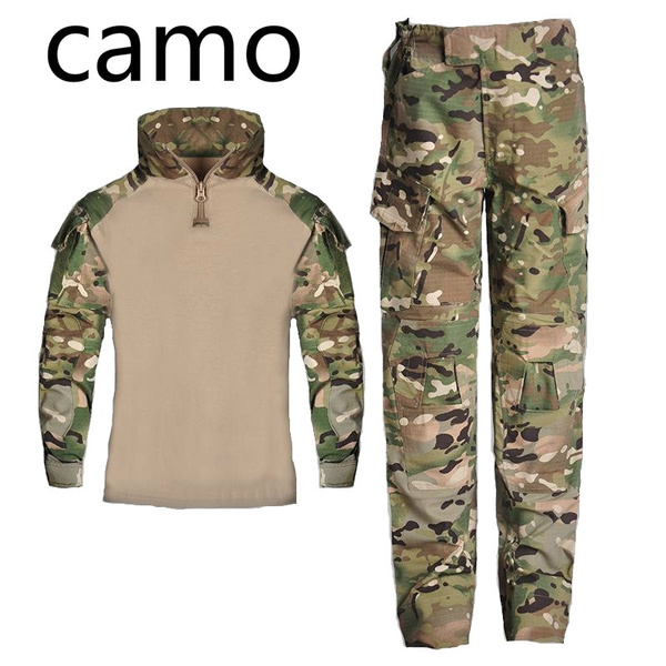 Boys Girls Kids Teens Paratrooper Fatigue Scout Camp Woodland Camo Cargo  Pants | eBay